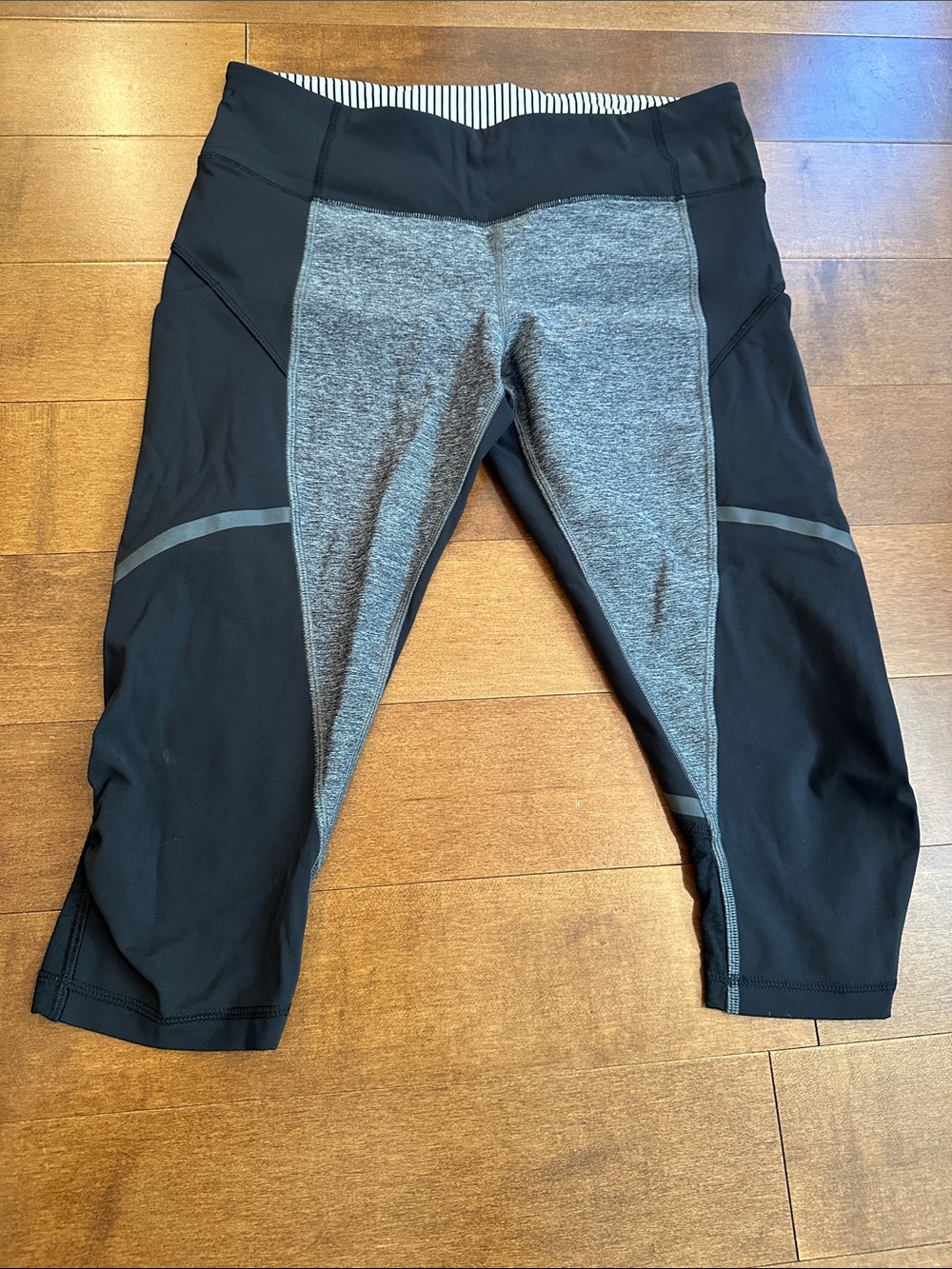 lululemon athletica Black and Gray Capris